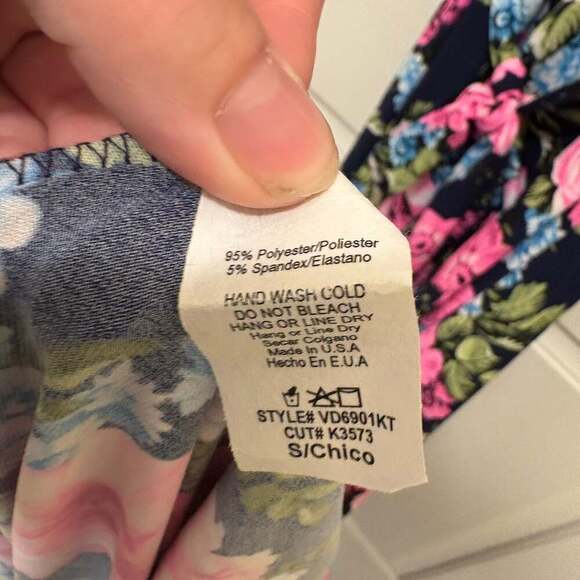 PinkBlush Maternity Pink And Blue Floral Maxi Dress with Tie - Picture 6 of 7